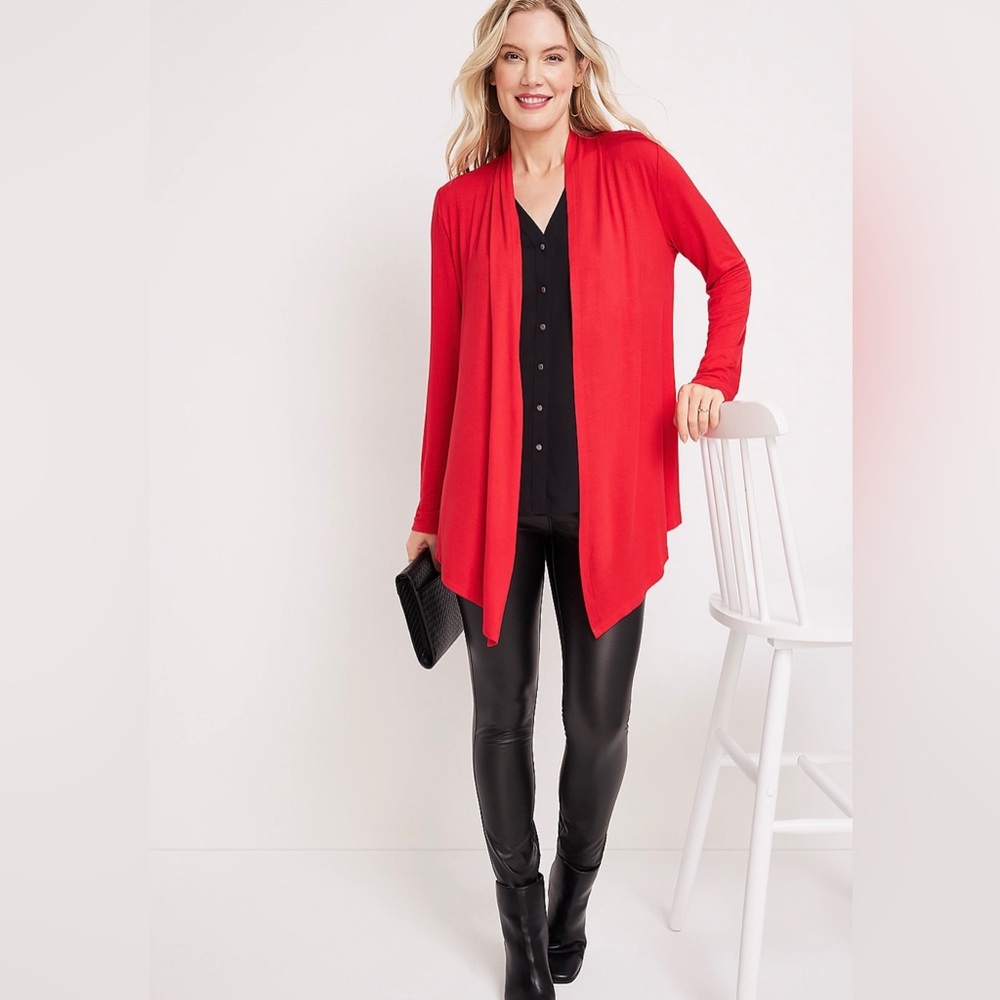 3/$25 Cotton Blend Waterfall Cardigan